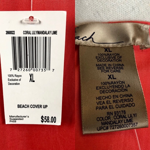 C&T Beach Women Colorful Coverups Tassle Details - Picture 6 of 8